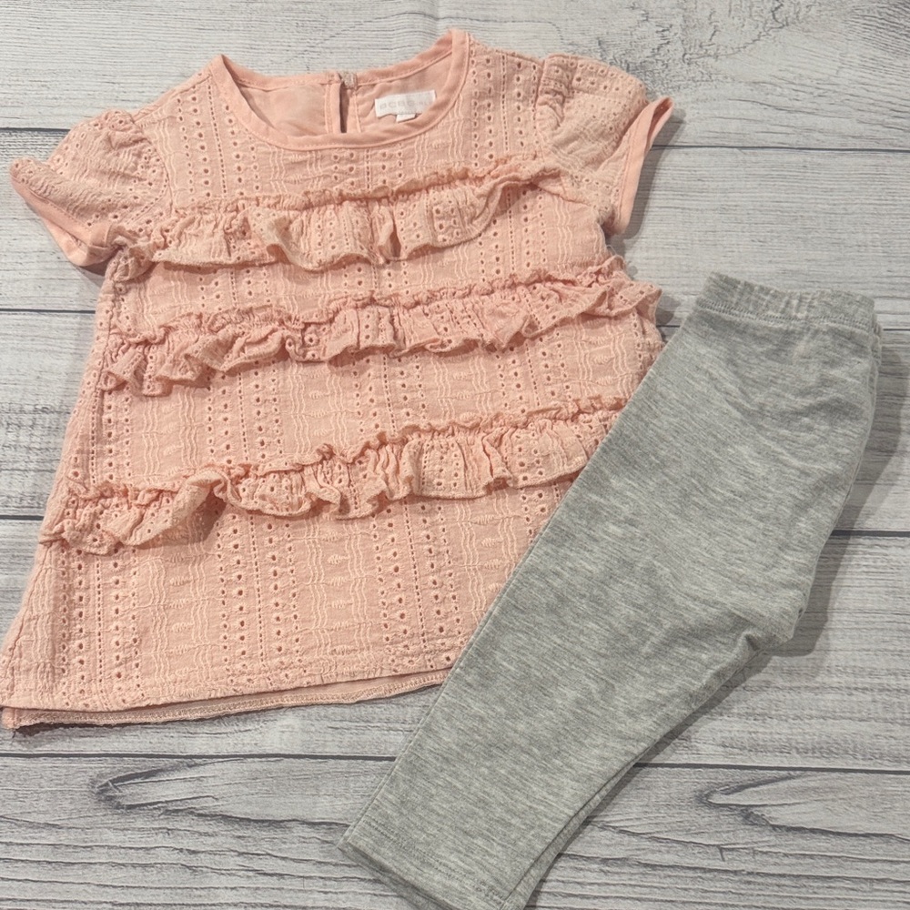 BCBGirls Baby Girls Peach and Gray Set